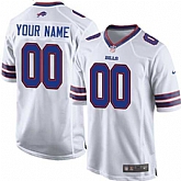 Men Nike Buffalo Bills Customized White Team Color Stitched NFL Game Jersey,baseball caps,new era cap wholesale,wholesale hats